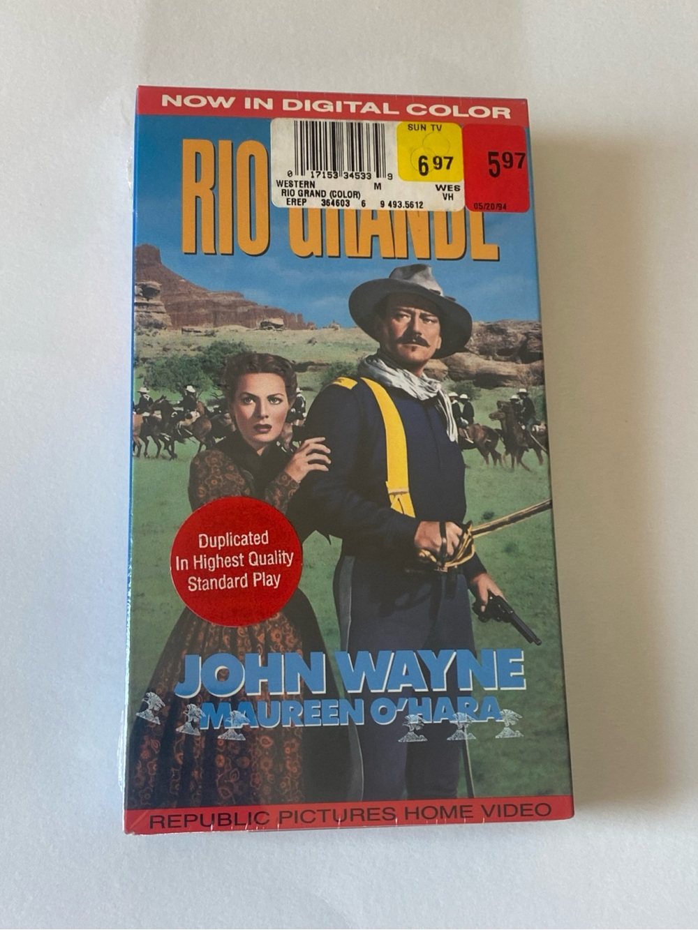 Rio Grande VHS Movie with John Wayne and Maureen O'Hara New Vintage
